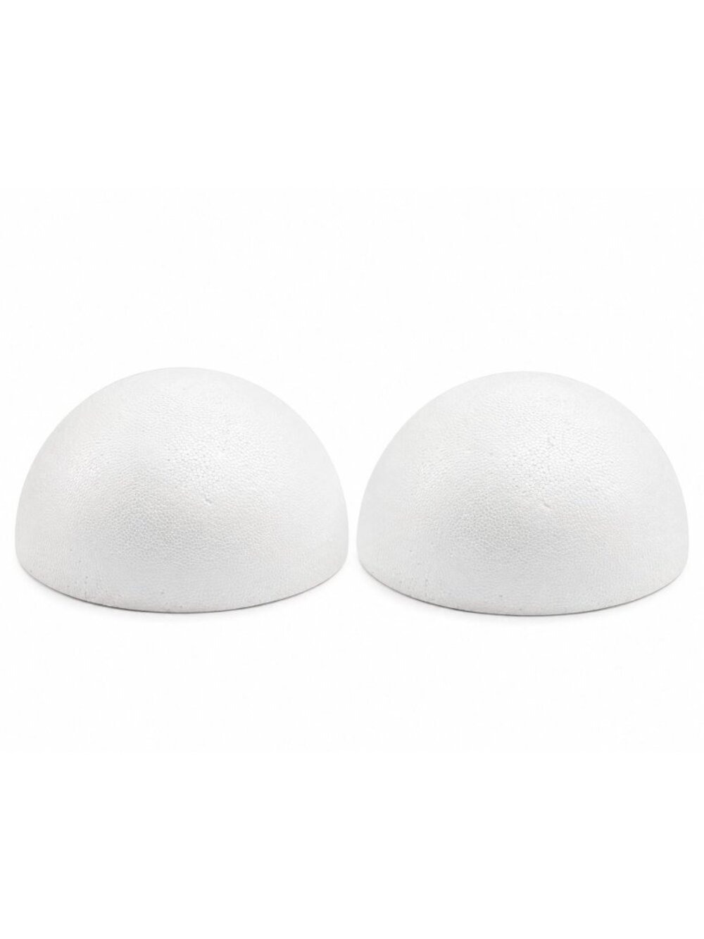 Set of 2 White Styrofoam Foam Domes 7.75 Inch Floral Foam Half Balls Craft Foam